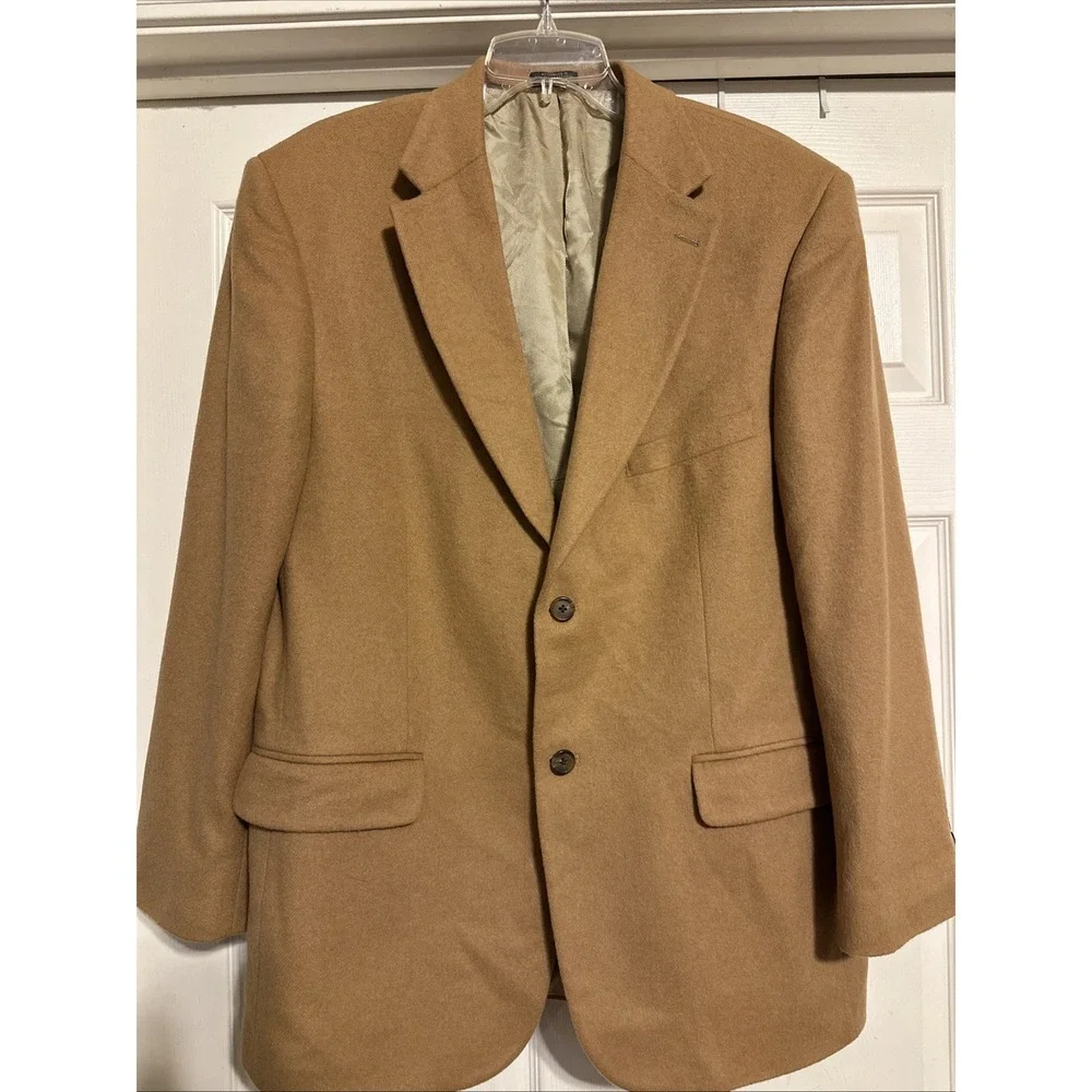 Men's Stafford‎ Camel Hair Wool Blazer Sports Coat 42R